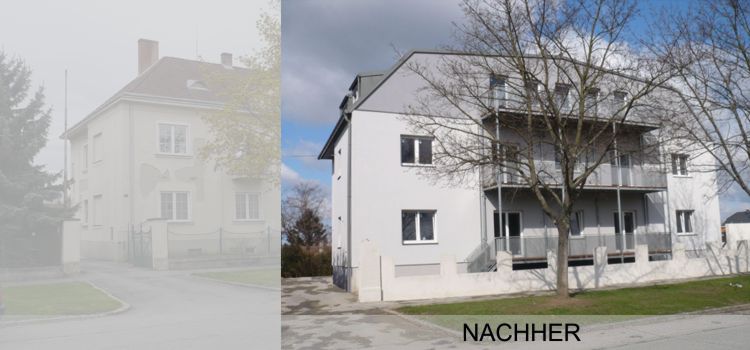 Sockelsanierung Aufstockung Wohnhausanlage